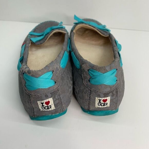 UGG Australia‎ 1006201 7 I Heart Belle Slipper Flat Shoes Leopard  Size 6  Used - Picture 4 of 9